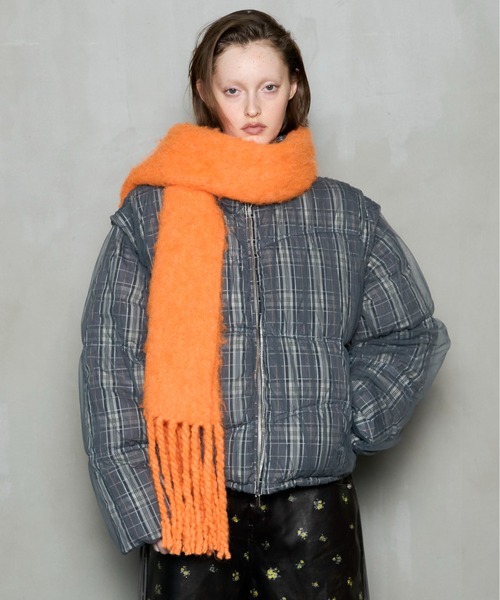 Wave Shirring Tulle Puffer Jacket / ウェーブシャーリングチュール