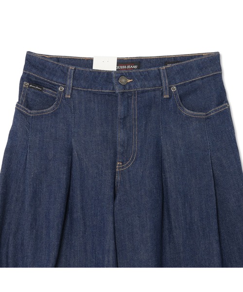 GUESS JEANS(ゲスジーンズ)の「GUESS JEANS G12 Pleated Extra Wide Leg デニムパンツ ワイドジーンズ レディース(デニムパンツ・レディース・ダークインディゴブルー・26inch/24inch/25inch/27inch/28inch)」の10枚目の写真