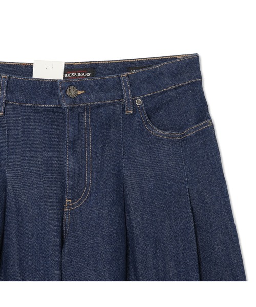 GUESS JEANS(ゲスジーンズ)の「GUESS JEANS G12 Pleated Extra Wide Leg デニムパンツ ワイドジーンズ レディース(デニムパンツ・レディース・ダークインディゴブルー・26inch/24inch/25inch/27inch/28inch)」の9枚目の写真