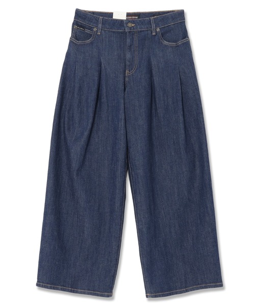GUESS JEANS(ゲスジーンズ)の「GUESS JEANS G12 Pleated Extra Wide Leg デニムパンツ ワイドジーンズ レディース(デニムパンツ・レディース・ダークインディゴブルー・26inch/24inch/25inch/27inch/28inch)」の2枚目の写真