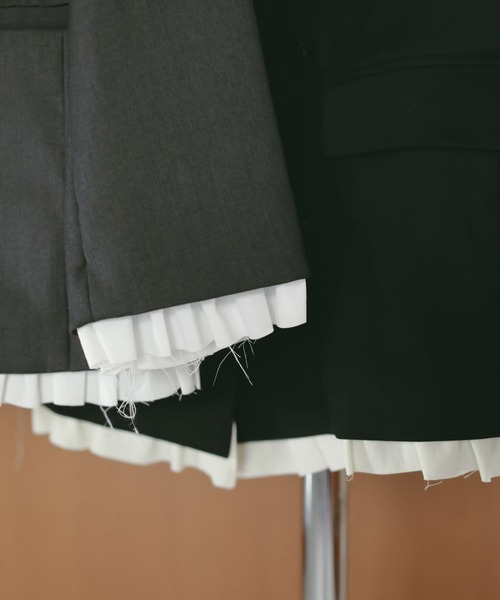 N WITH.(エヌウィズ)の「ダブルブレストジャケット(テーラードジャケット・レディース・ブラック/グレー・FREE)」の8枚目の写真