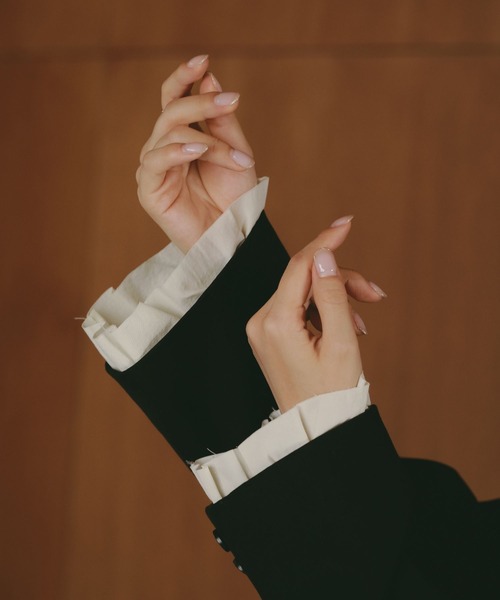 N WITH.(エヌウィズ)の「ダブルブレストジャケット(テーラードジャケット・レディース・ブラック/グレー・FREE)」の10枚目の写真