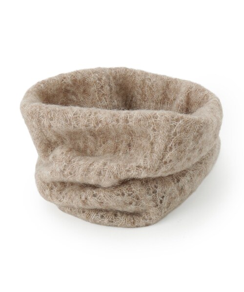 セール】ベビーアルパカ混ケーブルスヌード（ネックウォーマー