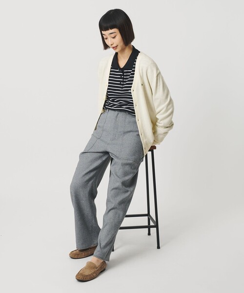 LACOSTE(ラコステ)の「【別注】<LACOSTE>ロングスリーブニットカーディガン(カーディガン/ボレロ・レディース・ブラック/オフホワイト/ダークブラウン・36)」の6枚目の写真