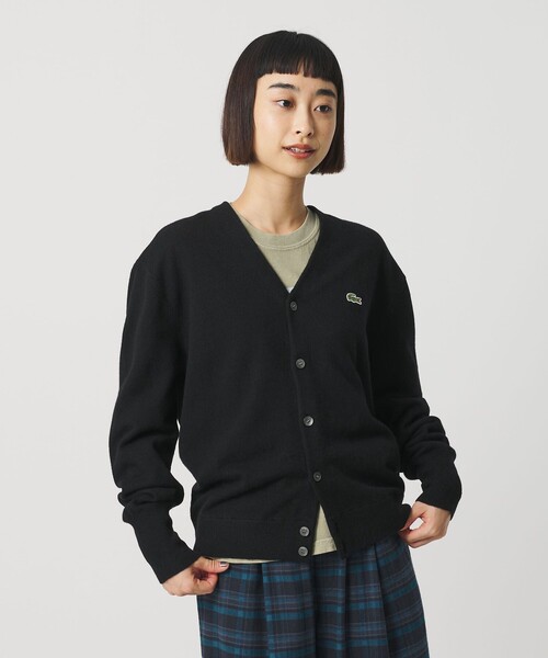 LACOSTE(ラコステ)の「【別注】<LACOSTE>ロングスリーブニットカーディガン(カーディガン/ボレロ・レディース・ブラック/オフホワイト/ダークブラウン・36)」の7枚目の写真