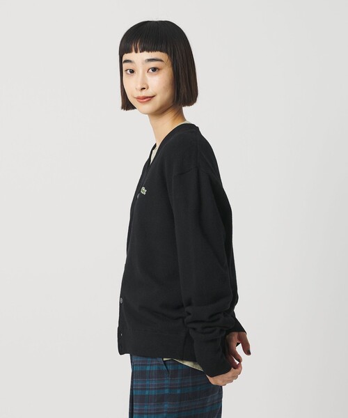 LACOSTE(ラコステ)の「【別注】<LACOSTE>ロングスリーブニットカーディガン(カーディガン/ボレロ・レディース・ブラック/オフホワイト/ダークブラウン・36)」の8枚目の写真