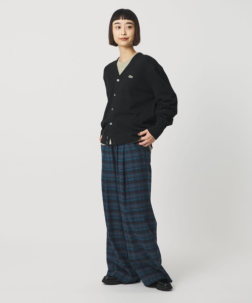 LACOSTE(ラコステ)の「【別注】<LACOSTE>ロングスリーブニットカーディガン(カーディガン/ボレロ・レディース・ブラック/オフホワイト/ダークブラウン・36)」の9枚目の写真