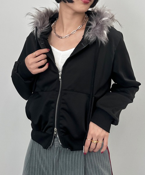 セール】ファー付きジップアップパーカー フーディー（パーカー）｜SEN