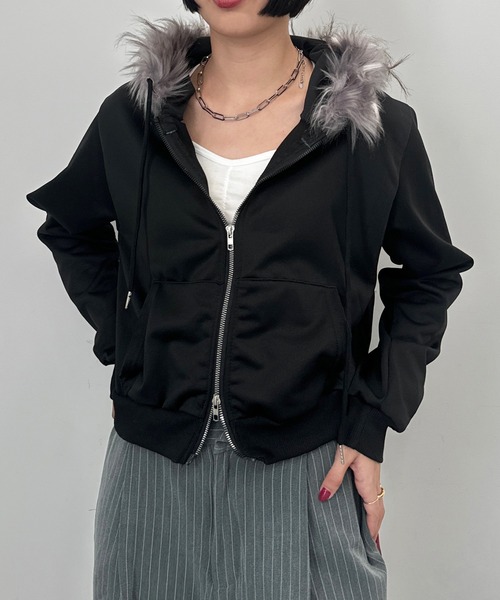 セール】ファー付きジップアップパーカー フーディー（パーカー）｜SEN