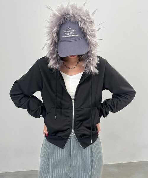 セール】ファー付きジップアップパーカー フーディー（パーカー）｜SEN