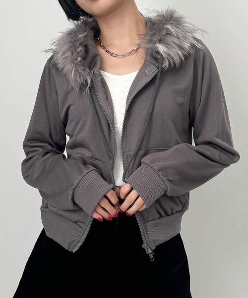 セール】ファー付きジップアップパーカー フーディー（パーカー）｜SEN