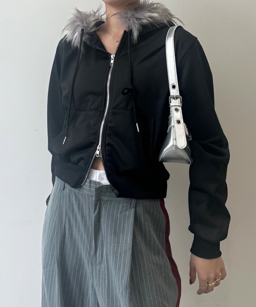 セール】ファー付きジップアップパーカー フーディー（パーカー