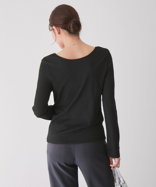 Jayro（ジャイロ）の「前後2WAYラメプルオーバー（Tシャツ/カットソー・レディース・シルバー/ベージュ/ブラック系その他/ブラック・M）」の7枚目の写真