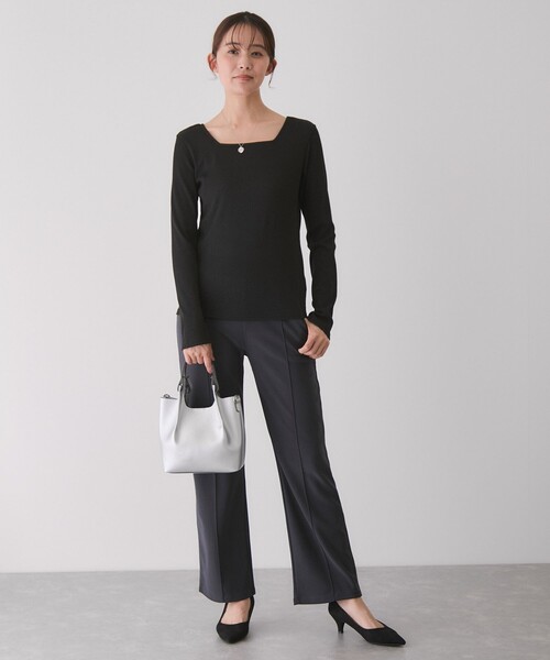 Jayro（ジャイロ）の「前後2WAYラメプルオーバー（Tシャツ/カットソー・レディース・シルバー/ベージュ/ブラック系その他/ブラック・M）」の8枚目の写真