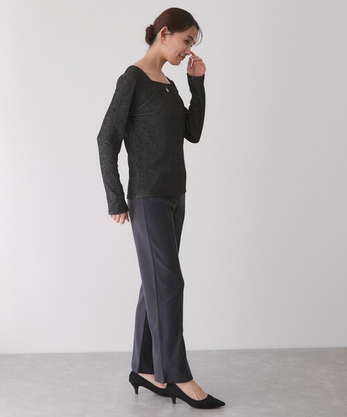 Jayro（ジャイロ）の「前後2WAYラメプルオーバー（Tシャツ/カットソー・レディース・シルバー/ベージュ/ブラック系その他/ブラック・M）」の15枚目の写真