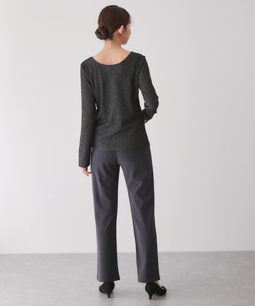 Jayro（ジャイロ）の「前後2WAYラメプルオーバー（Tシャツ/カットソー・レディース・シルバー/ベージュ/ブラック系その他/ブラック・M）」の16枚目の写真