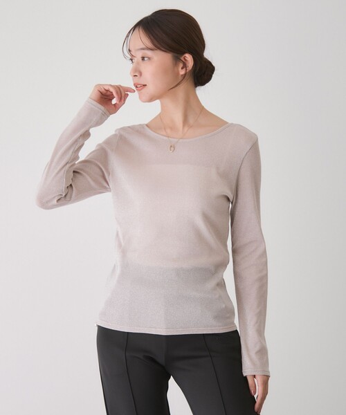 Jayro（ジャイロ）の「前後2WAYラメプルオーバー（Tシャツ/カットソー・レディース・シルバー/ベージュ/ブラック系その他/ブラック・M）」の17枚目の写真