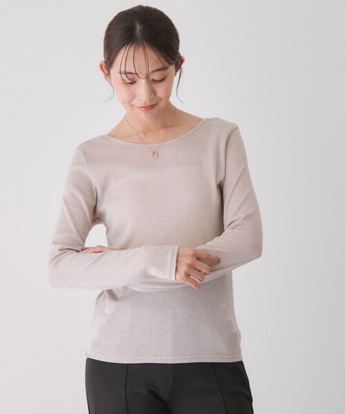 Jayro（ジャイロ）の「前後2WAYラメプルオーバー（Tシャツ/カットソー・レディース・シルバー/ベージュ/ブラック系その他/ブラック・M）」の18枚目の写真