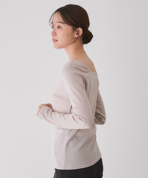 Jayro（ジャイロ）の「前後2WAYラメプルオーバー（Tシャツ/カットソー・レディース・シルバー/ベージュ/ブラック系その他/ブラック・M）」の19枚目の写真