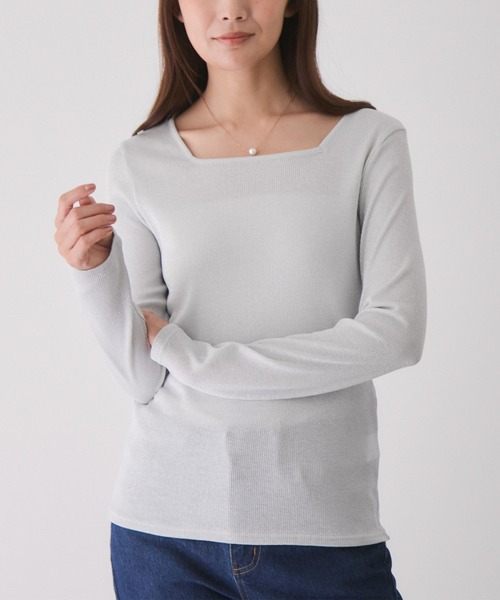 Jayro（ジャイロ）の「前後2WAYラメプルオーバー（Tシャツ/カットソー・レディース・シルバー/ベージュ/ブラック系その他/ブラック・M）」の4枚目の写真