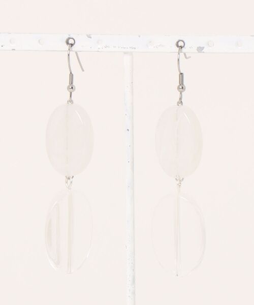 tone(トーン)の「【Willija】金属アレルギー対応《Evil clear》透明ビーズのピアス(MA)(ピアス(両耳用)・レディース・ホワイト/ゴールド・FREE)」の9枚目の写真