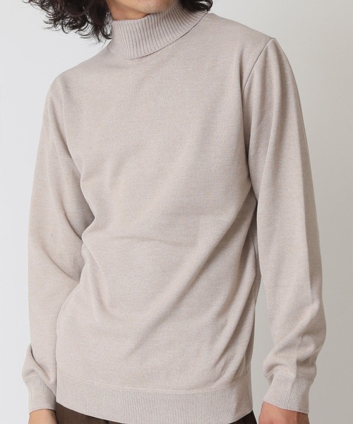 ARCADE（アーケード）の「薄手で暖かい タートル裏シャギーフリースニット（ニット/セーター・メンズ・グレー/ブラック/ワイン/ブラウン/ホワイト/ネイビー/ベージュ/オレンジ・M/L/XL）」の5枚目の写真