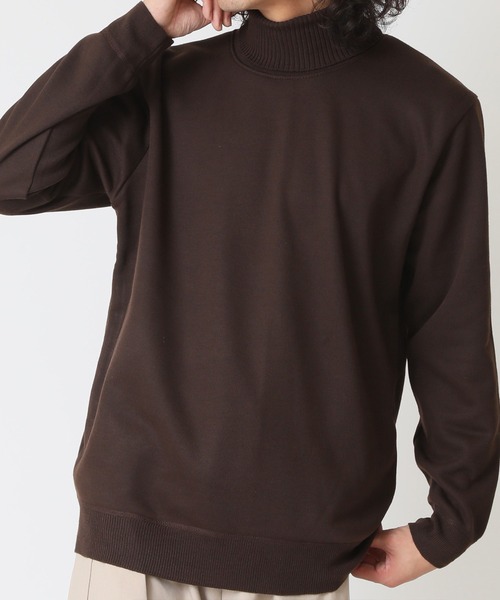 ARCADE（アーケード）の「薄手で暖かい タートル裏シャギーフリースニット（ニット/セーター・メンズ・グレー/ブラック/ワイン/ブラウン/ホワイト/ネイビー/ベージュ/オレンジ・M/L/XL）」の4枚目の写真