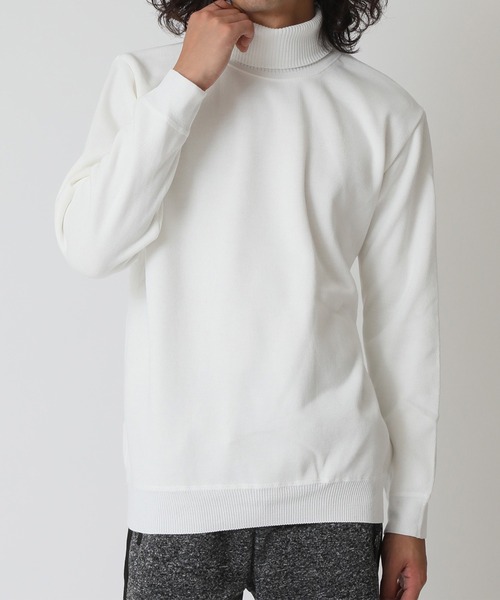 ARCADE（アーケード）の「薄手で暖かい タートル裏シャギーフリースニット（ニット/セーター・メンズ・グレー/ブラック/ワイン/ブラウン/ホワイト/ネイビー/ベージュ/オレンジ・M/L/XL）」の20枚目の写真