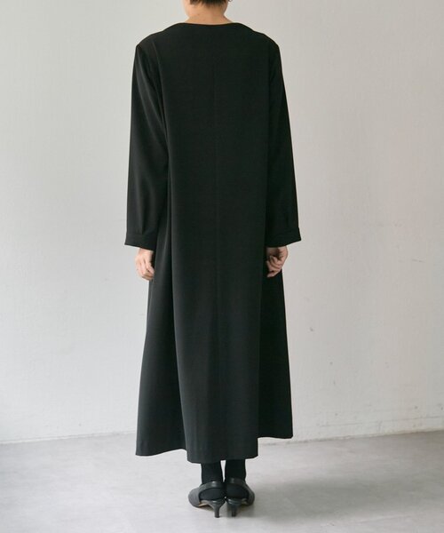 ワンピース ear PAPILLONNER SUM1 STYLE ear PAPILLONNER｜長袖斜めプリーツワンピース【SUM1 STYLE(スミ