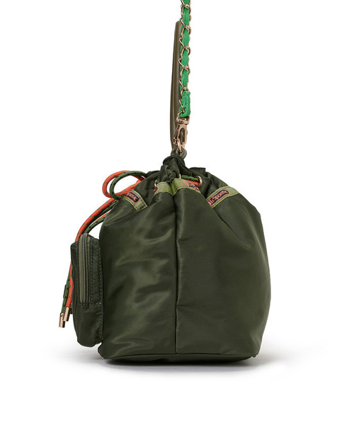 LeSportsac（レスポートサック）の「W DRAWSTRING CHAIN BAG ガイアフレームCD（ショルダーバッグ・レディース・グリーン・FREE）」の5枚目の写真