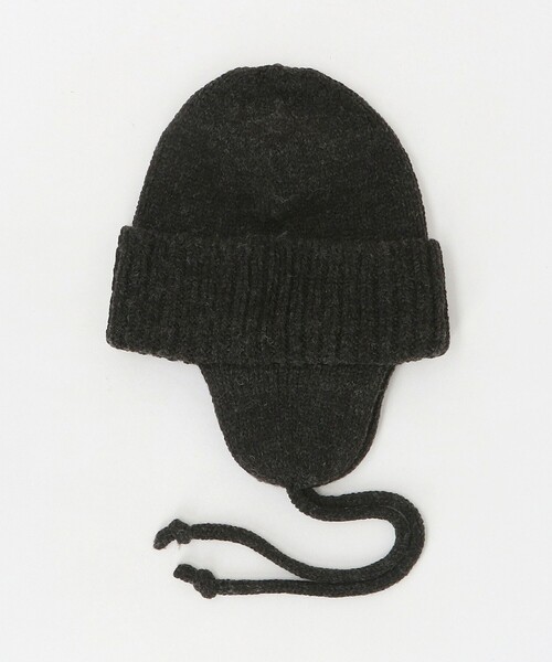 RACAL（ラカル）の「＜Racal＞イヤー ニット ワッチ キャップ（ニットキャップ/ビーニー・メンズ・ダークグレー/ブラック・FREE）」の4枚目の写真