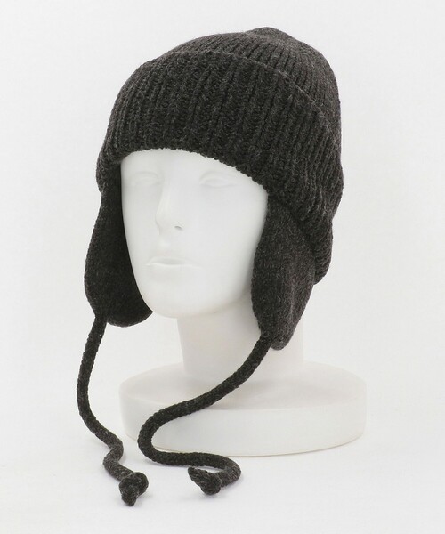 RACAL（ラカル）の「＜Racal＞イヤー ニット ワッチ キャップ（ニットキャップ/ビーニー・メンズ・ダークグレー/ブラック・FREE）」の13枚目の写真