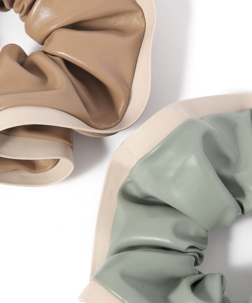 セール】バイカラーPUシュシュ（シュシュ）｜niko and（ニコアンド