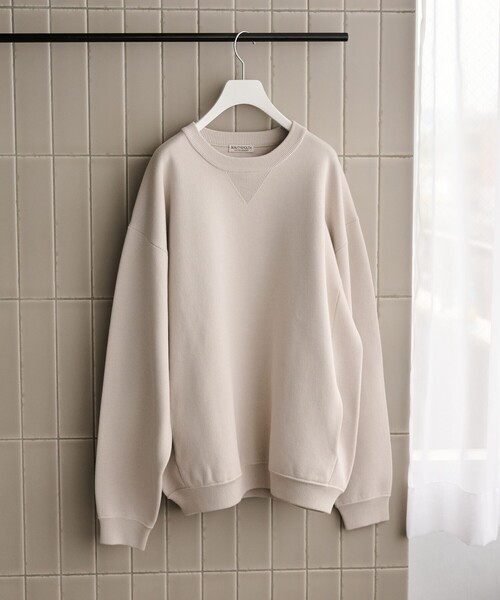 BEAUTY&YOUTH UNITED ARROWS(ビューティーアンドユースユナイテッドアローズ)の「ミラノリブ クルーネック ニットスウェット(ニット/セーター・メンズ・ライラック/ナチュラル/ブラック・L/M/XL/S)」の3枚目の写真