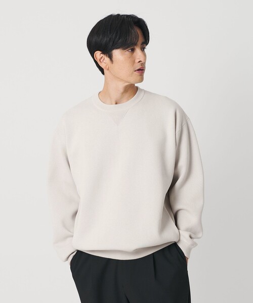 BEAUTY&YOUTH UNITED ARROWS(ビューティーアンドユースユナイテッドアローズ)の「ミラノリブ クルーネック ニットスウェット(ニット/セーター・メンズ・ライラック/ナチュラル/ブラック・L/M/XL/S)」の4枚目の写真