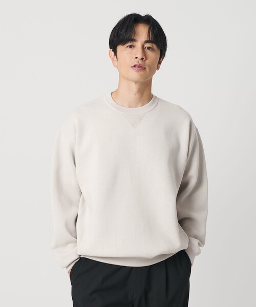 BEAUTY&YOUTH UNITED ARROWS(ビューティーアンドユースユナイテッドアローズ)の「ミラノリブ クルーネック ニットスウェット(ニット/セーター・メンズ・ライラック/ナチュラル/ブラック・L/M/XL/S)」の6枚目の写真