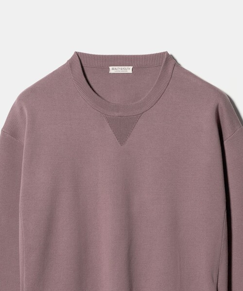 BEAUTY&YOUTH UNITED ARROWS(ビューティーアンドユースユナイテッドアローズ)の「ミラノリブ クルーネック ニットスウェット(ニット/セーター・メンズ・ライラック/ナチュラル/ブラック・L/M/XL/S)」の18枚目の写真