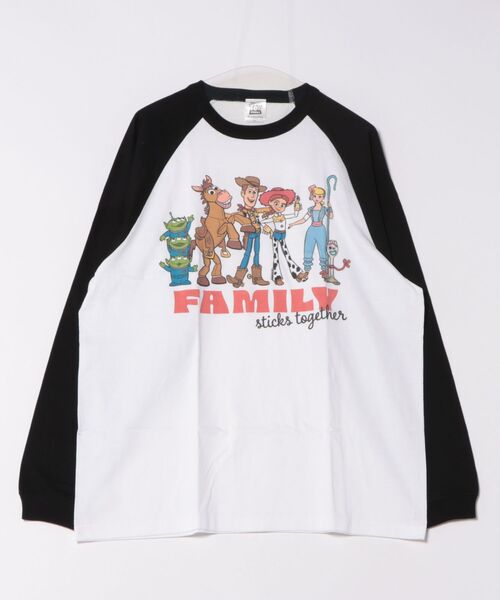 PIXAR(ピクサー)の「【 Disney/Pixar 】 トイ・ストーリー ロングスリーブTシャツ 25W10(Tシャツ/カットソー・レディース・ホワイト×ブラック/ホワイト×グリーン・X-LARGE/LARGE)」の2枚目の写真