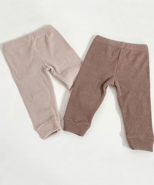 Bambin(ボンバン)の「【 Bambin / ボンバン 】 くま ワッペン ワッフル レギンス(レギンス/スパッツ・キッズ・ナチュラル/ブラウン・70/80/90)」の6枚目の写真