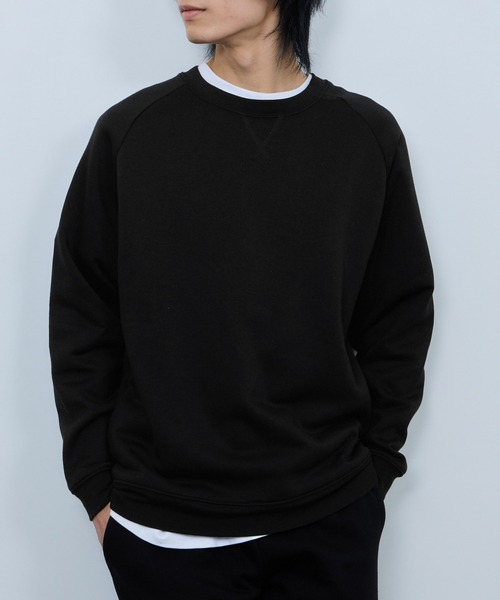 NAVY(ネイビー)の「NAVY 裏ボアトレーナー(スウェット・メンズ・ネイビー/ブラック/オートミール/杢グレー・XL/L/M/S)」の1枚目の写真