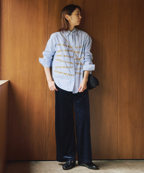 ミー mii シャツ mii (ミイ) CHECK EMBROIDERED SHIRT（シャツ/ブラウス）｜mii（ミー