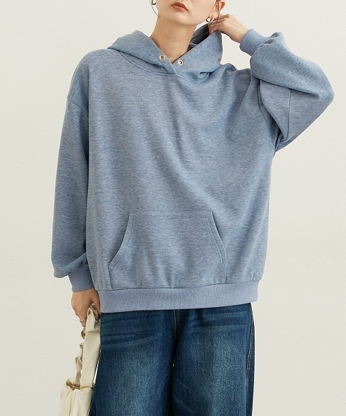 nissen（ニッセン）の「裏起毛袖バルーンパーカー（パーカー・レディース・ライトベージュ/チャコールグレー/ブルー/杢グレー・M/L/LL/3L）」の4枚目の写真