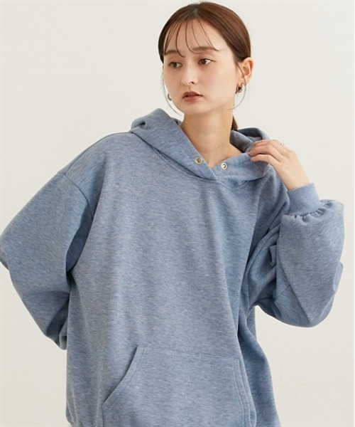 nissen（ニッセン）の「裏起毛袖バルーンパーカー（パーカー・レディース・ライトベージュ/チャコールグレー/ブルー/杢グレー・M/L/LL/3L）」の11枚目の写真