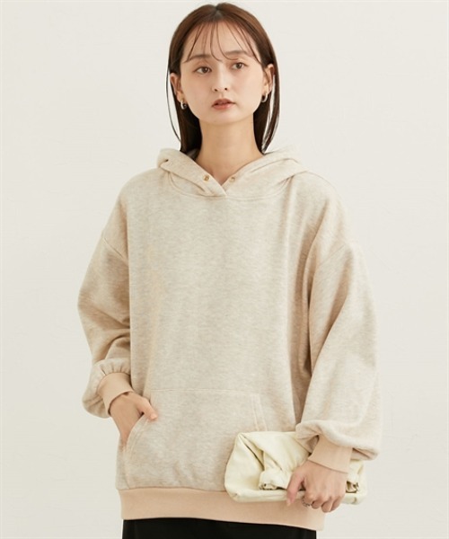 nissen（ニッセン）の「裏起毛袖バルーンパーカー（パーカー・レディース・ライトベージュ/チャコールグレー/ブルー/杢グレー・M/L/LL/3L）」の13枚目の写真