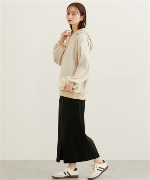 nissen（ニッセン）の「裏起毛袖バルーンパーカー（パーカー・レディース・ライトベージュ/チャコールグレー/ブルー/杢グレー・M/L/LL/3L）」の16枚目の写真