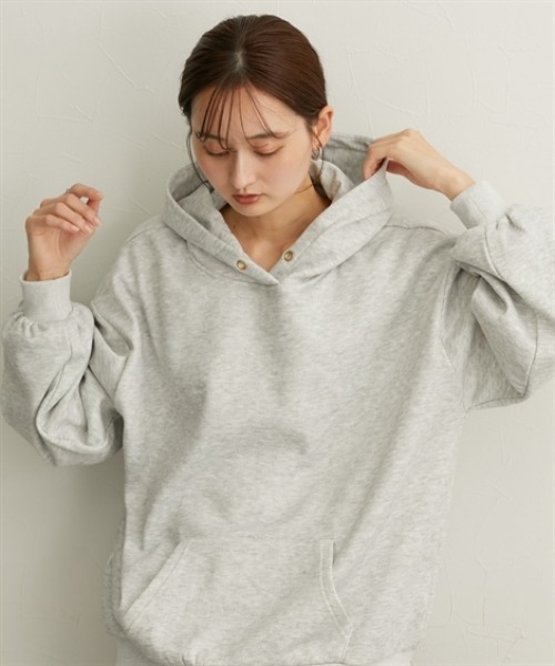 nissen（ニッセン）の「裏起毛袖バルーンパーカー（パーカー・レディース・ライトベージュ/チャコールグレー/ブルー/杢グレー・M/L/LL/3L）」の17枚目の写真