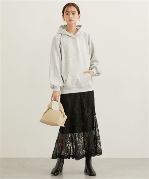 nissen（ニッセン）の「裏起毛袖バルーンパーカー（パーカー・レディース・ライトベージュ/チャコールグレー/ブルー/杢グレー・M/L/LL/3L）」の18枚目の写真