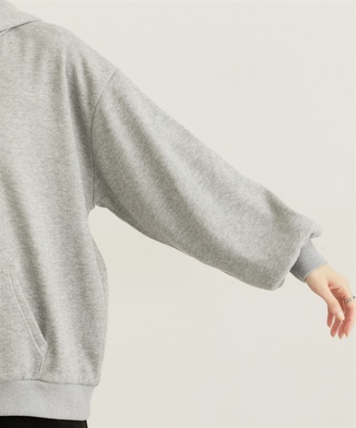 nissen（ニッセン）の「裏起毛袖バルーンパーカー（パーカー・レディース・ライトベージュ/チャコールグレー/ブルー/杢グレー・M/L/LL/3L）」の22枚目の写真