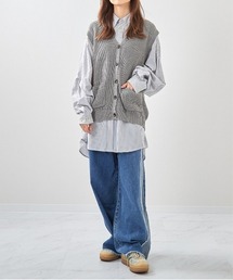 ARCHIVER（アーカイバ）の「【RS】【畦編み前開きベスト】（ベスト）」