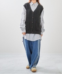 ARCHIVER（アーカイバ）の「【RS】【畦編み前開きベスト】（ベスト）」
